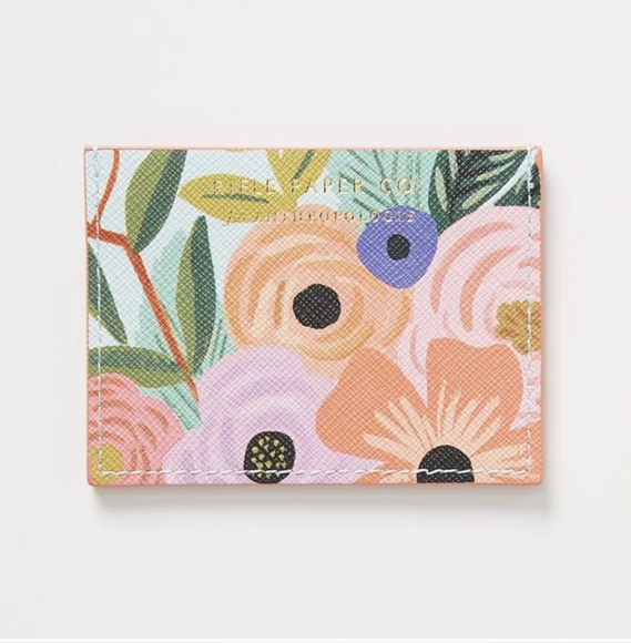 Rifle Paper Co Anthropologie card case gift flowers - Picture 2 of 3